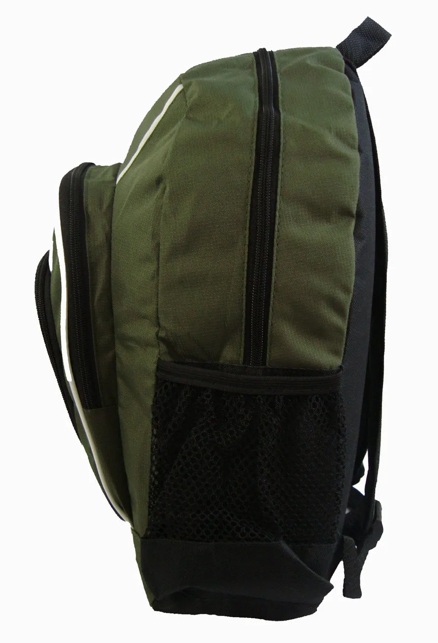 - 30 PACKS | $8.33 PER PACK ||    Wholesale Case Lot 30pcs 16 Inch Rip-stop Multi Pocket Backpack w/Side Mesh Pockets