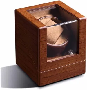 1 0 Single Wood Automatic Mechanical Watch Winder Box Winding Rotator Case Cabinet