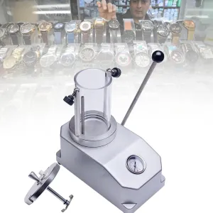 10 Bar Water Resistance Tester Watch,Watch Case Pressure Tester Machine,Measures 2 Watches,Essential for Repair Shops