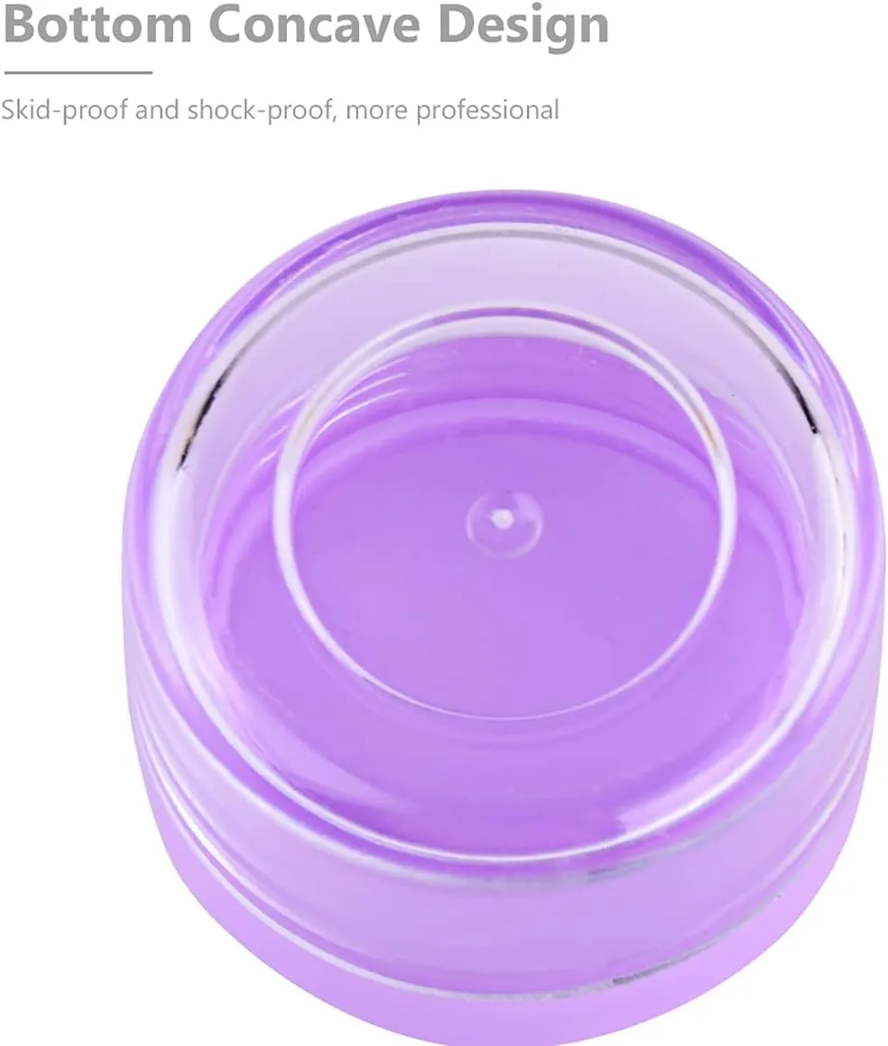 10 Pcs 10g Plastic Empty Cosmetic Container, Round Clear Pot Jars Portable Refillable Empty Containers for Makeup Eye Shadows Lotions Lip Balms Toners Creams Ointments,Black