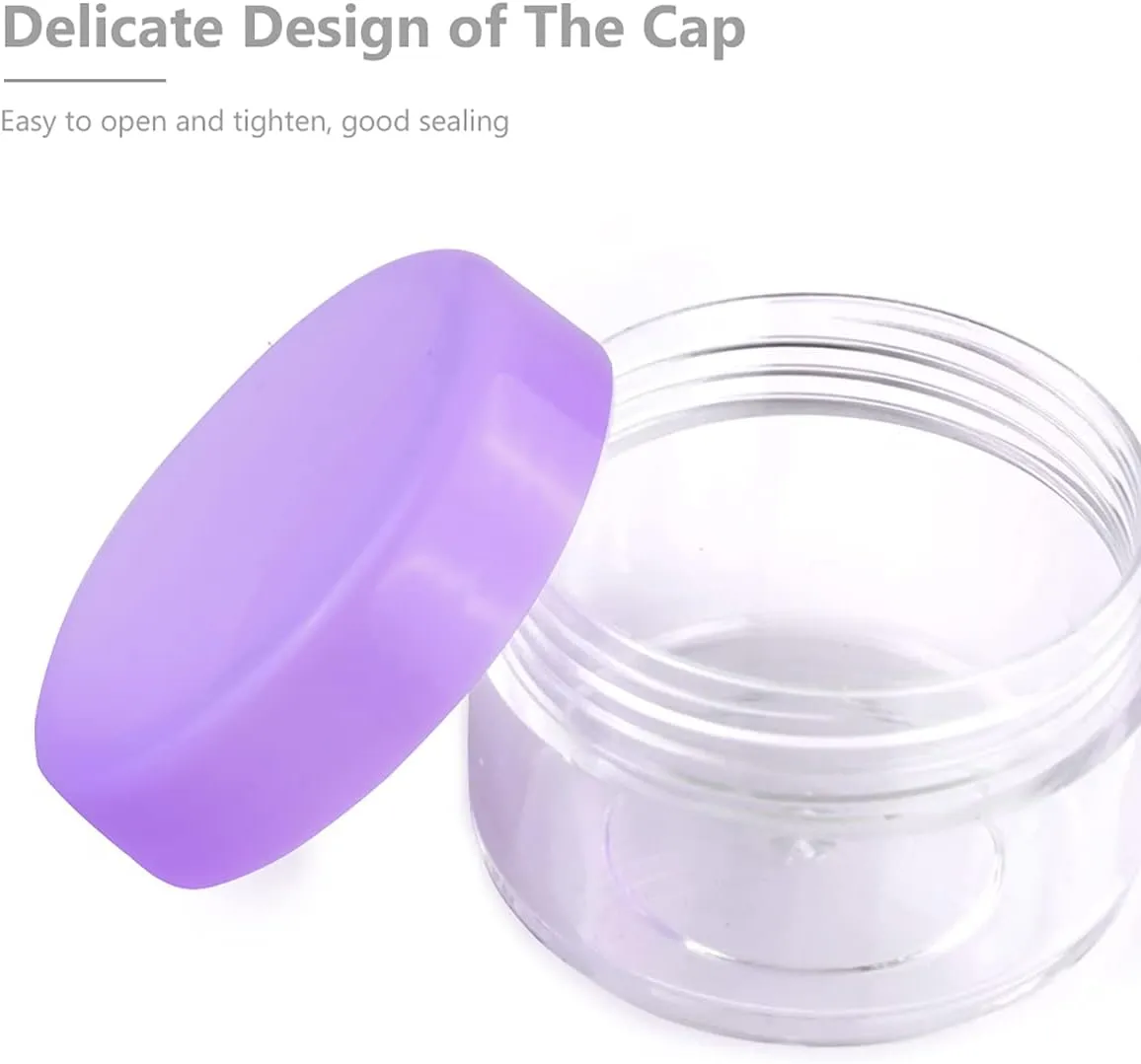 10 Pcs 10g Plastic Empty Cosmetic Container, Round Clear Pot Jars Portable Refillable Empty Containers for Makeup Eye Shadows Lotions Lip Balms Toners Creams Ointments,Black