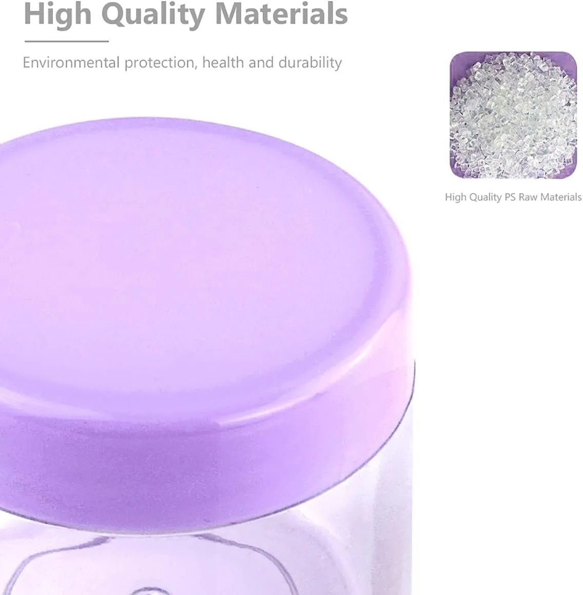 10 Pcs 10g Plastic Empty Cosmetic Container, Round Clear Pot Jars Portable Refillable Empty Containers for Makeup Eye Shadows Lotions Lip Balms Toners Creams Ointments,Black