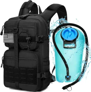 1050D Tactical Hydration Backpack with 3L Water Bladder, Military Molle Water Backpack for Men & Women, Hydration Pack for Hiking, Biking, Running, Climbing, Daily Use