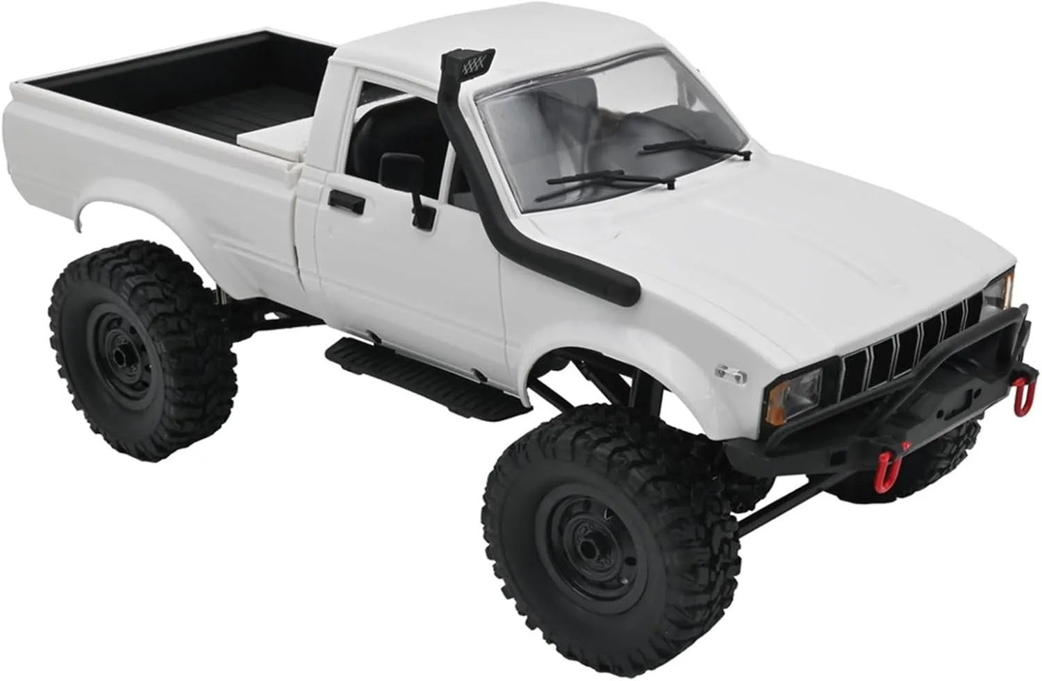 1/16 Scale RC Crawler, WPL C24-1 RC Truck RTR 4x4 Off-Road Pick-up Car 2.4GHz Remote Control RC Rock Crawler with Upgraded Battery & LED Lights