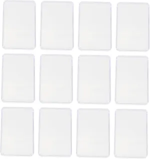 12Pcs Transparent Poker Cards Holder Clear Plastic Storage Cases for Easy Organization and Transport for Game Night and Card Collecting