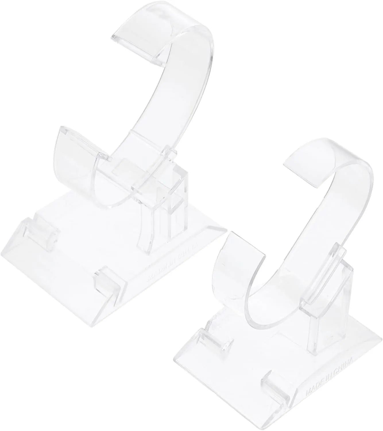 2 Pcs Transparent Watch Holder Acrylic Watch Men's Watches Watch Holder Base Bracelet Acrylic Stand Acrylic Display risers Jewelry Holder Showcase Men and Women Storage Rack fine
