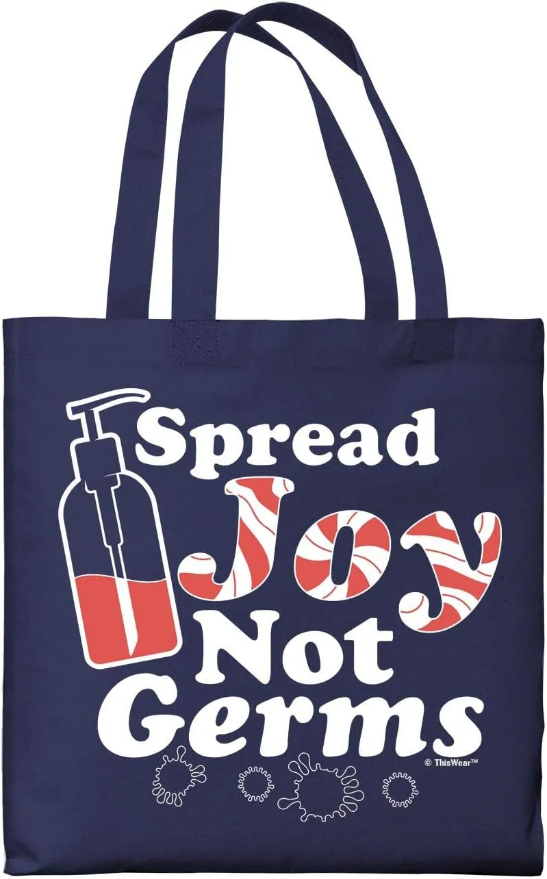 2020 Holiday Spread Joy Not Germs Meme Canvas Tote Bag