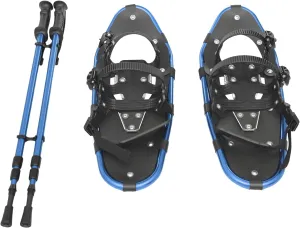 21 Inch Light Weight Snowshoes Snowshoe for Men & Women with Adjustable Trekking Poles Durable All Terrain for Ski Resorts, Outdoor Skiing Programs