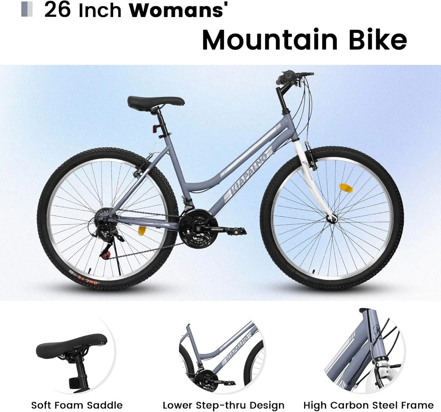 24/26/27.5 Inch, Dual Full Suspension Mountain Bike, 21 Speed Spring Summer Travel, Mens Womens Outdoor Cycling Commuting City Bike to School Work, Birthday Gifts Bicycles