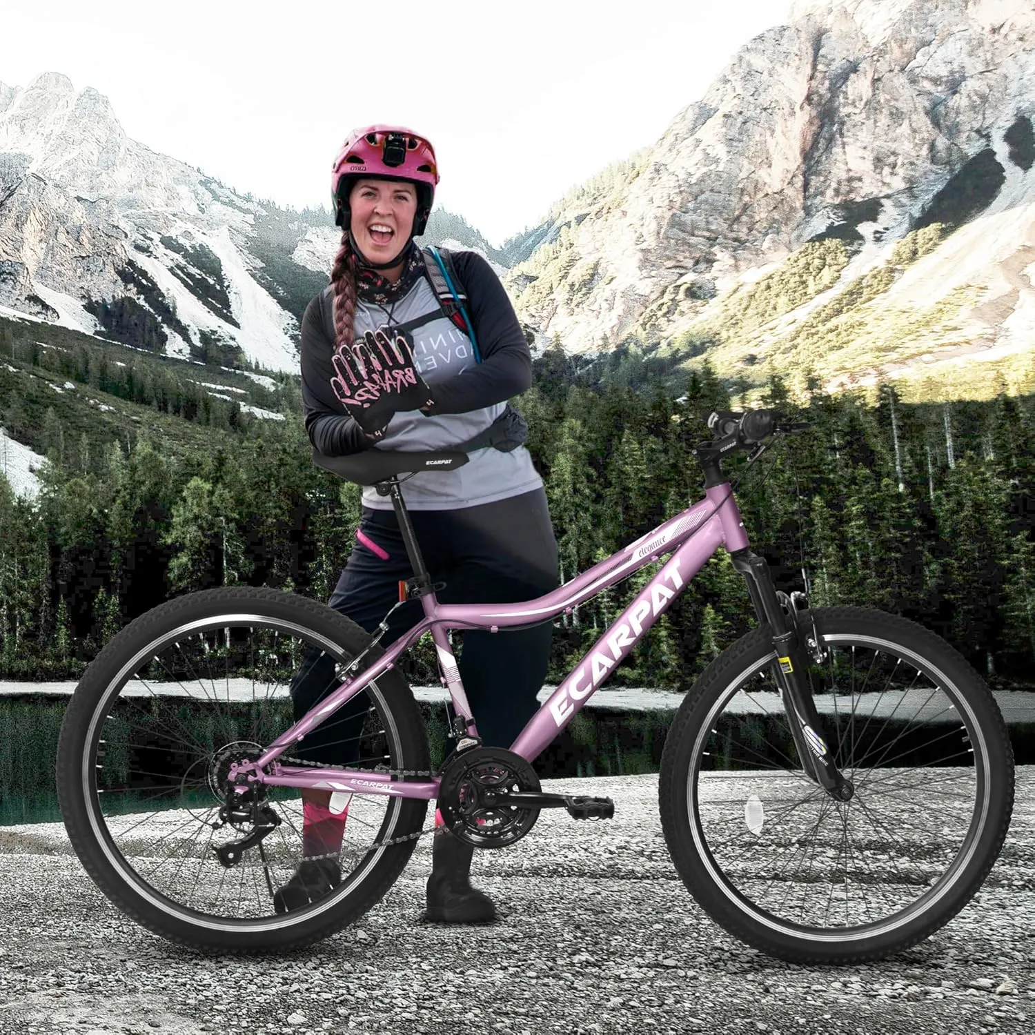 24/26/27.5 Inch, Dual Full Suspension Mountain Bike, 21 Speed Summer Travel, Mens Womens Outdoor Cycling Commuting City Bike to School Work, Birthday Gifts Bicycles