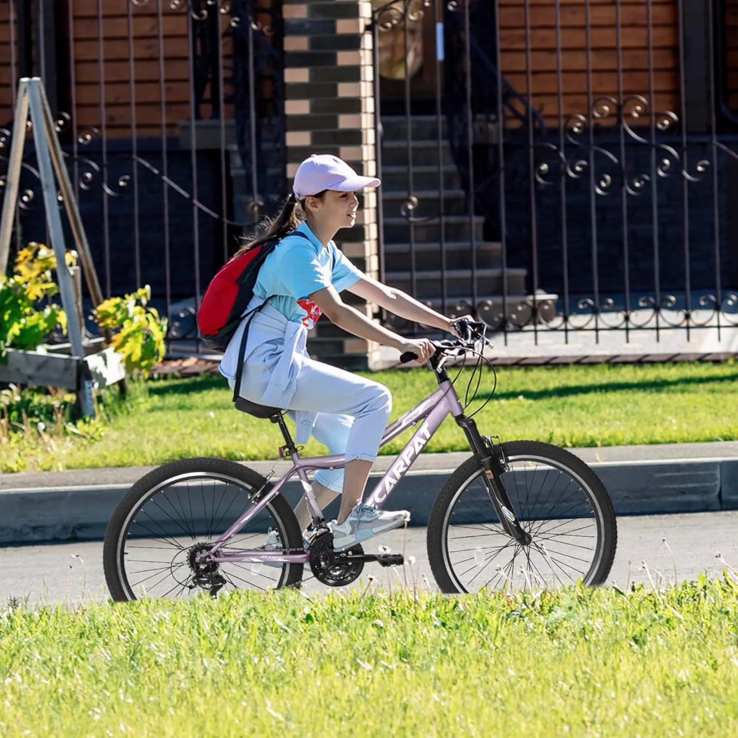 24/26/27.5 Inch, Dual Full Suspension Mountain Bike, 21 Speed Summer Travel, Mens Womens Outdoor Cycling Commuting City Bike to School Work, Birthday Gifts Bicycles
