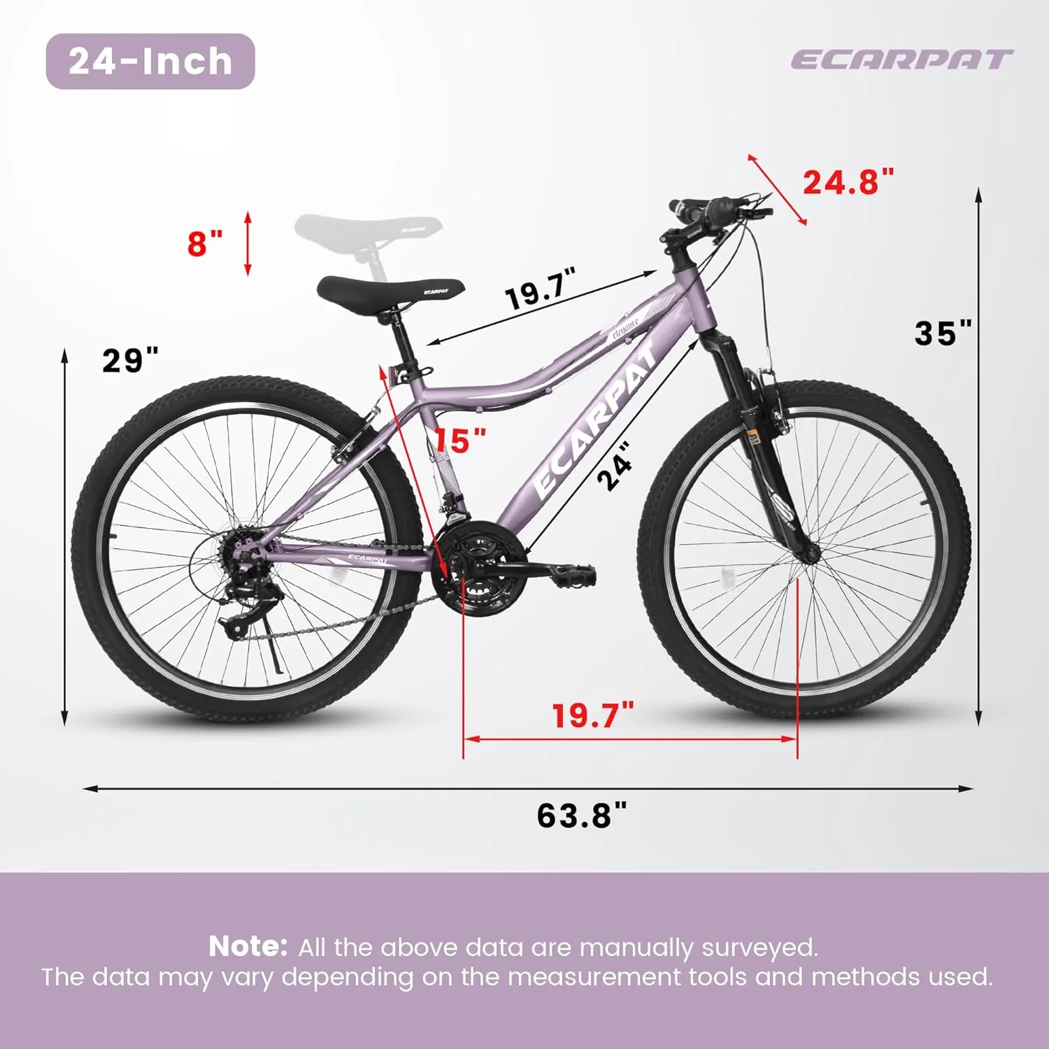 24/26/27.5 Inch, Dual Full Suspension Mountain Bike, 21 Speed Summer Travel, Mens Womens Outdoor Cycling Commuting City Bike to School Work, Birthday Gifts Bicycles