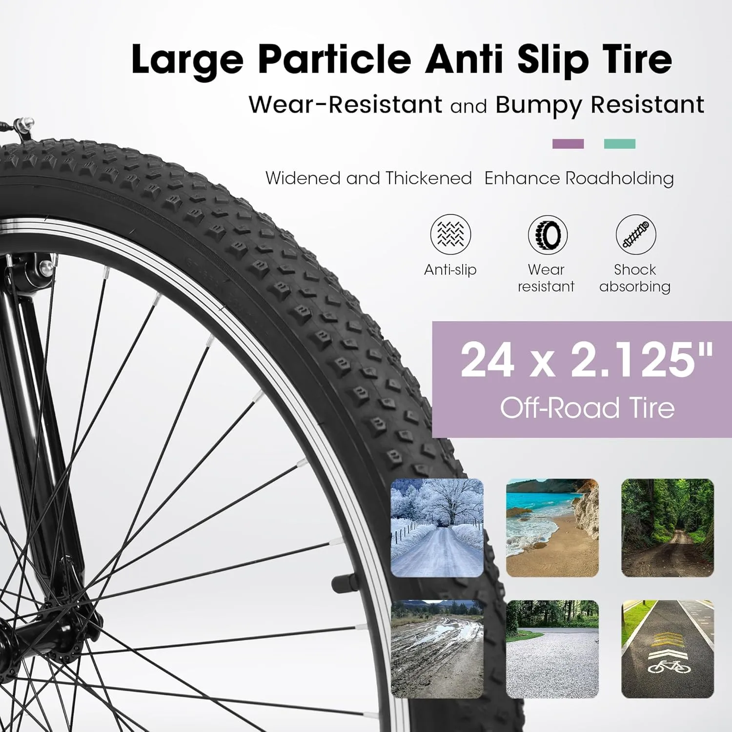24/26/27.5 Inch, Dual Full Suspension Mountain Bike, 21 Speed Summer Travel, Mens Womens Outdoor Cycling Commuting City Bike to School Work, Birthday Gifts Bicycles