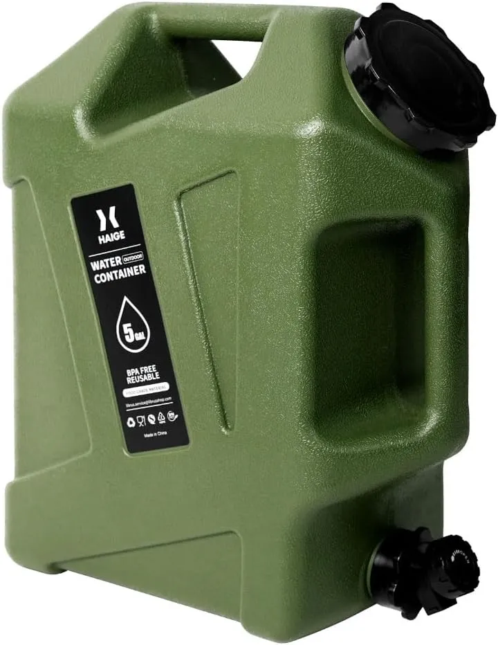 2.6 Gallon Camping Water Container with Spigot - BPA-Free, Portable Water Jug for Camping, Outdoor Adventures, and Home Use - Lightweight, Durable, Easy to Clean