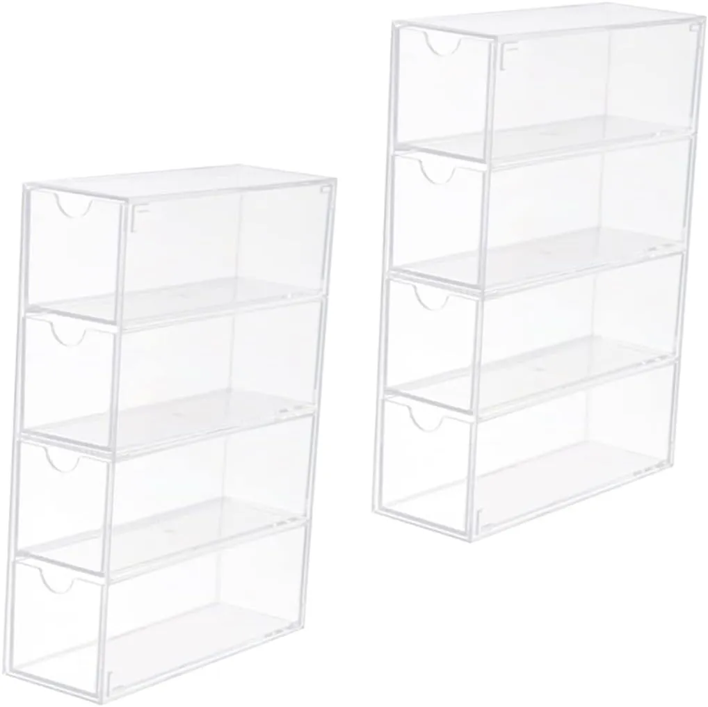 2pcs Eyeglass Storage Box Display Case for Sunglasses and Jewelry and Sturdy Design for Organizing Eyewear and Accessories Store Home