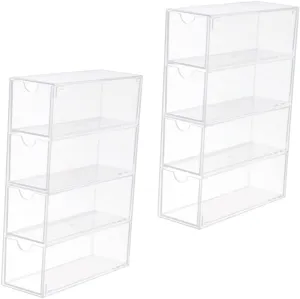 2pcs Eyeglass Storage Box Display Case for Sunglasses and Jewelry and Sturdy Design for Organizing Eyewear and Accessories Store Home