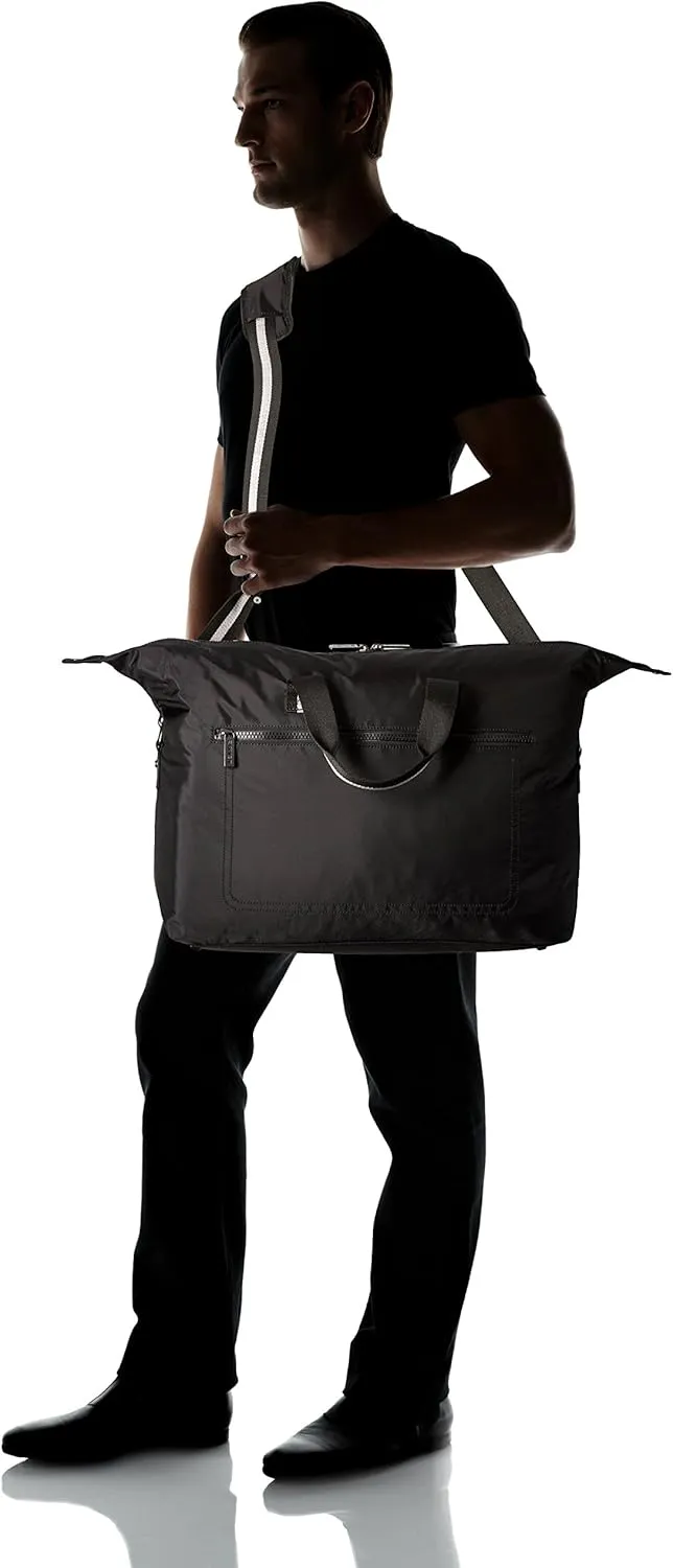 2(X) ist Men's Nylon Weekender Bag, Black Solid, One Size