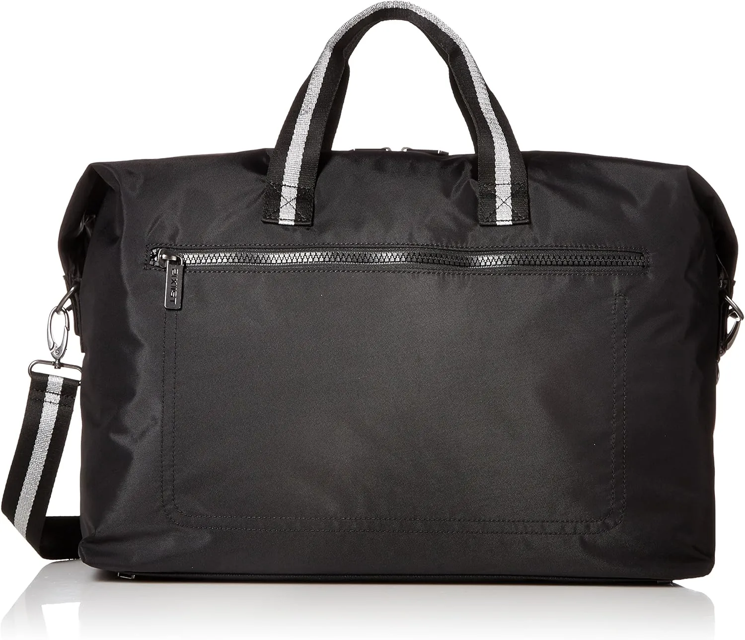2(X) ist Men's Nylon Weekender Bag, Black Solid, One Size