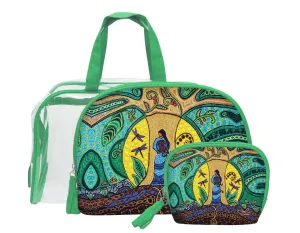 3-Piece Cosmetic Bag Set (Tree)