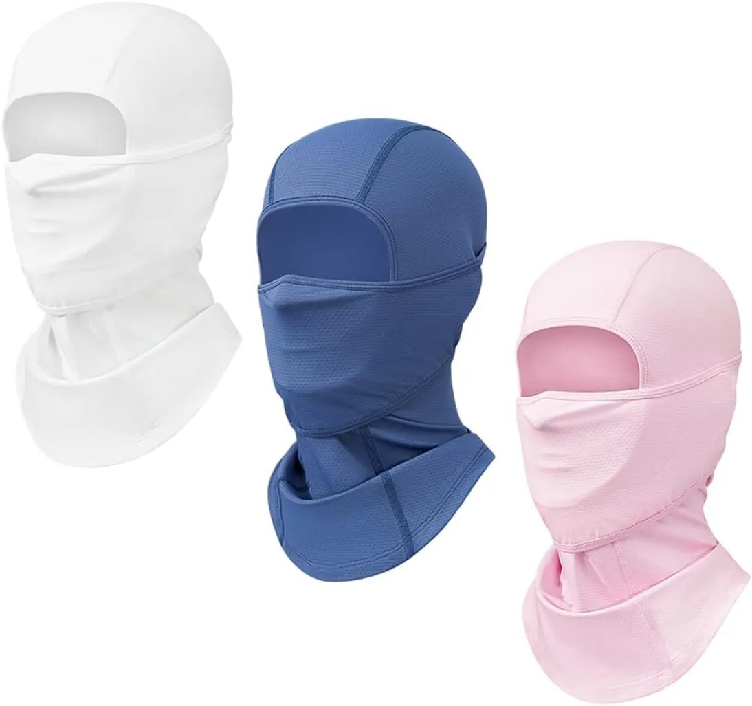 3 Pieces Face Mask Moveable Balaclava C-Pap Mask Summer Sun Protection Breathable Balaclavas for Men Women Cycling Outdoor