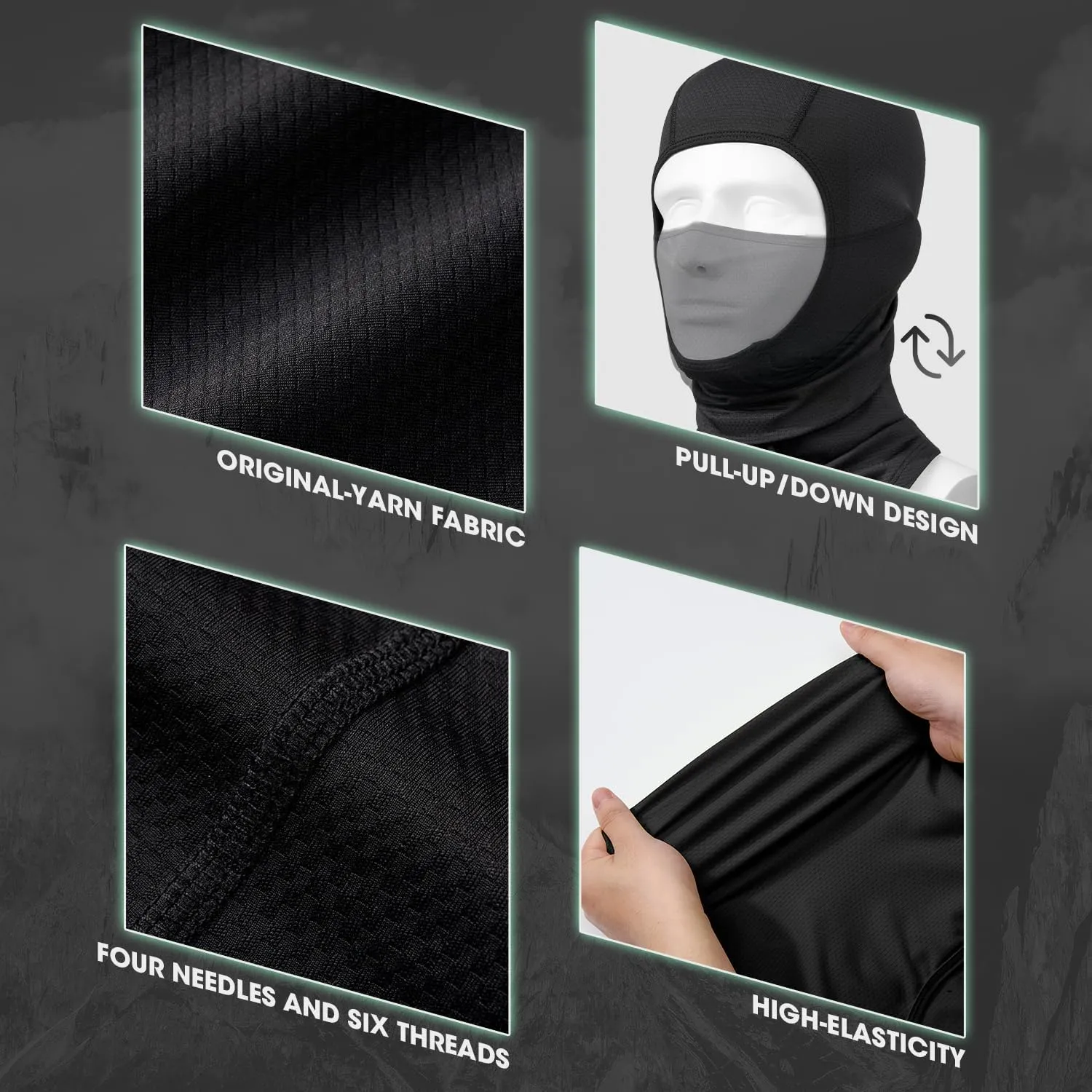 3 Pieces Face Mask Moveable Balaclava C-Pap Mask Summer Sun Protection Breathable Balaclavas for Men Women Cycling Outdoor