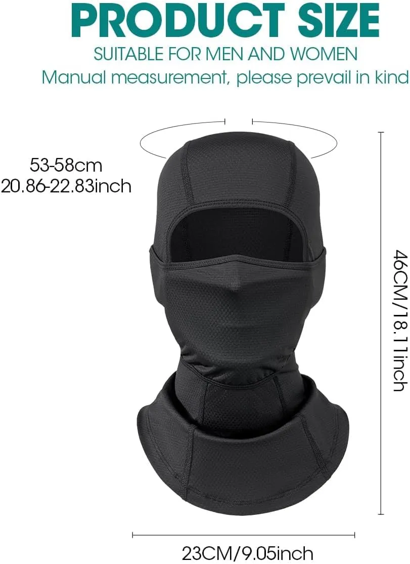 3 Pieces Face Mask Moveable Balaclava C-Pap Mask Summer Sun Protection Breathable Balaclavas for Men Women Cycling Outdoor