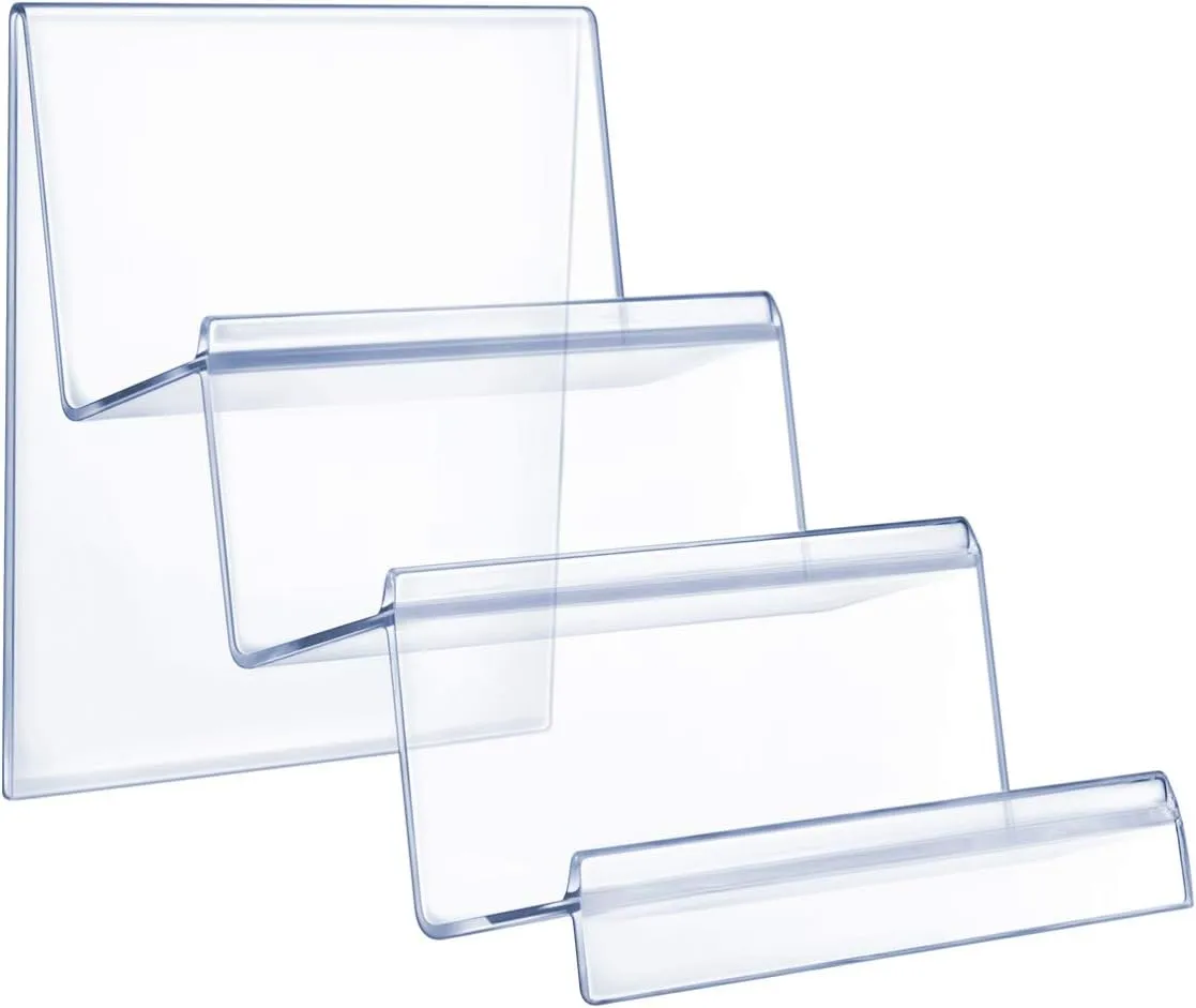3 Tier Clear Acrylic Wallet Display Stand Holder Handbag Purse Display Stand Jewelry Stand Cosmetic Display Racks for Cosmetic Perfume Jewelry Sunglasses Handbag