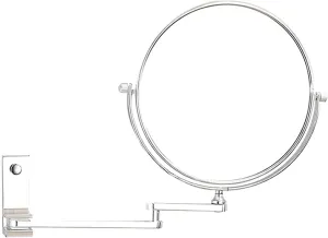 3 X Magnifying Bathroom Makeup Mirror,Wallmounted Vanity Mirror,Double-Sided 360°Swivel Extendable Shaving Cosmetic Mirror/Black/8 Inch(Silver 8 inch)