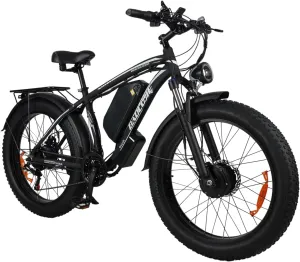 3000W Dual Motor Ebike for Adults, Full Suspension Electric Mountain Dirt Bike 26 * 4" Fat Tire Bicycle for Mountain, Snow, Forest, All Terrain
