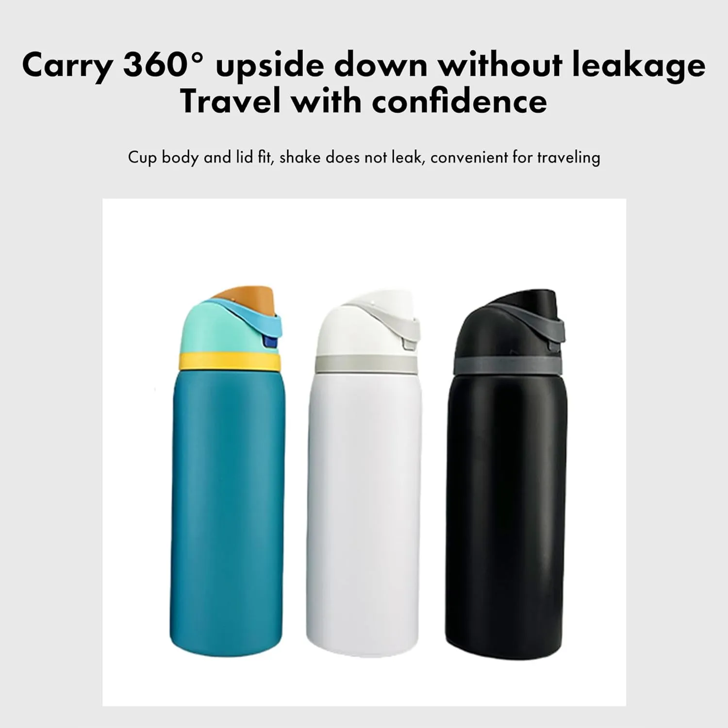 32oz Stainless Steel Insulated Water Bottle Bounce Lid Portable Travel Mug (Red)