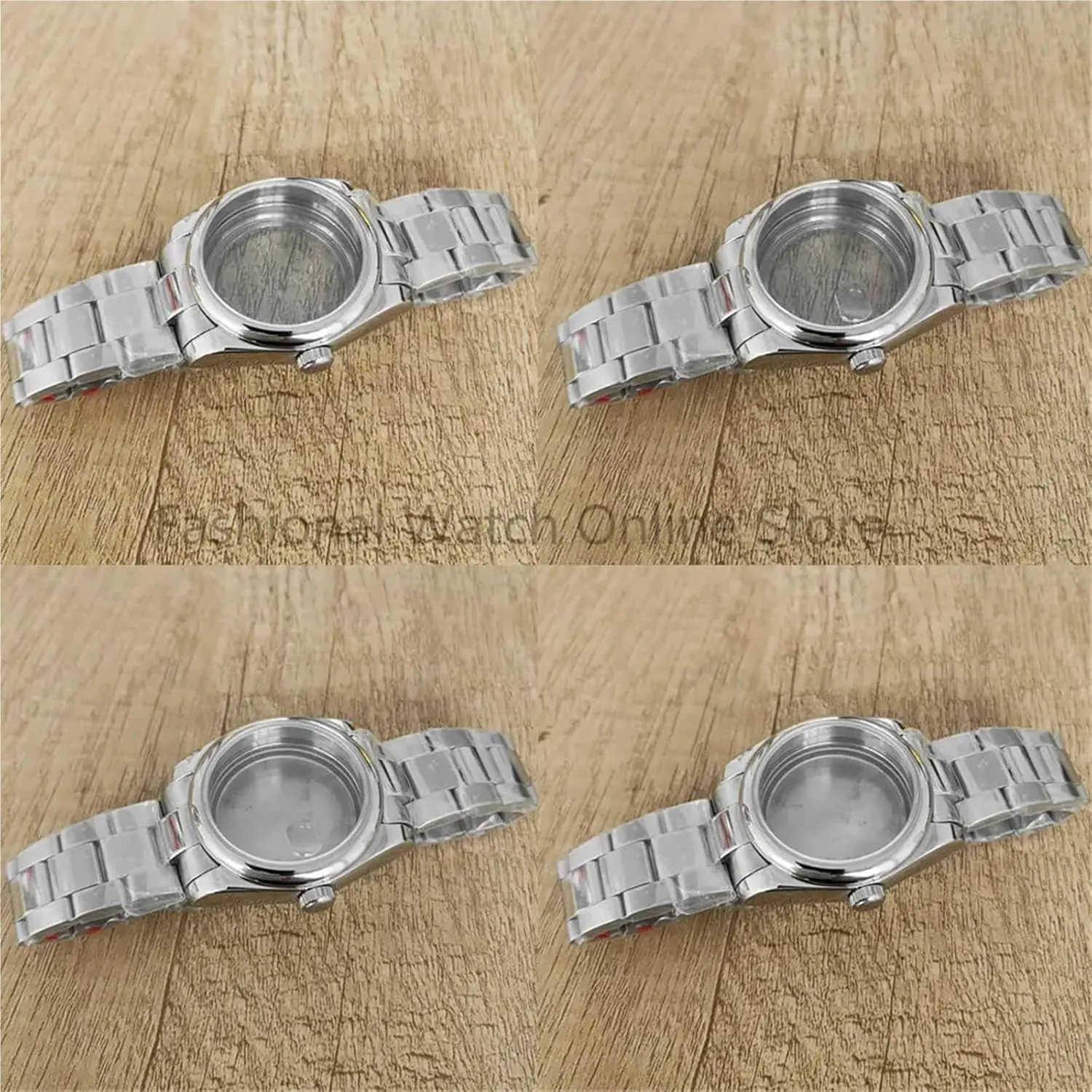 36mm Watch Case For NH35/For NH36/4R Movement Accessory Sapphire Glass Middle Polished Strap Transparent/stainless Steel Back Cover