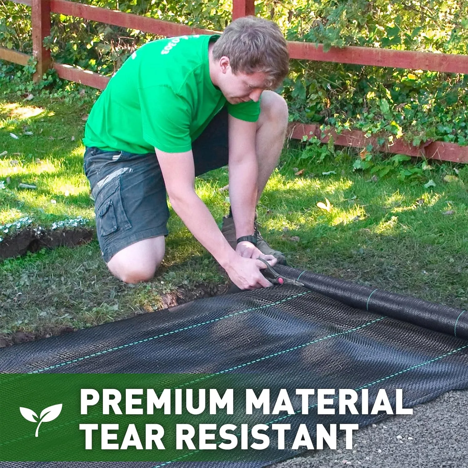 3FT x300FT Heavy Duty Weed Barrier Fabric - Woven Polypropylene Weed Control Ground Cloth for Landscaping | Superior Permeability, Tear-Resistant Landscape Fabric for Driveway, Gardens, Commercial Use