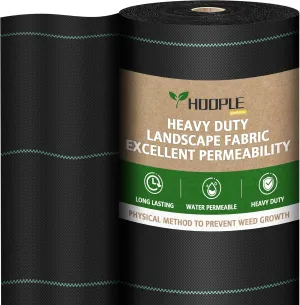 3FT x300FT Heavy Duty Weed Barrier Fabric - Woven Polypropylene Weed Control Ground Cloth for Landscaping | Superior Permeability, Tear-Resistant Landscape Fabric for Driveway, Gardens, Commercial Use