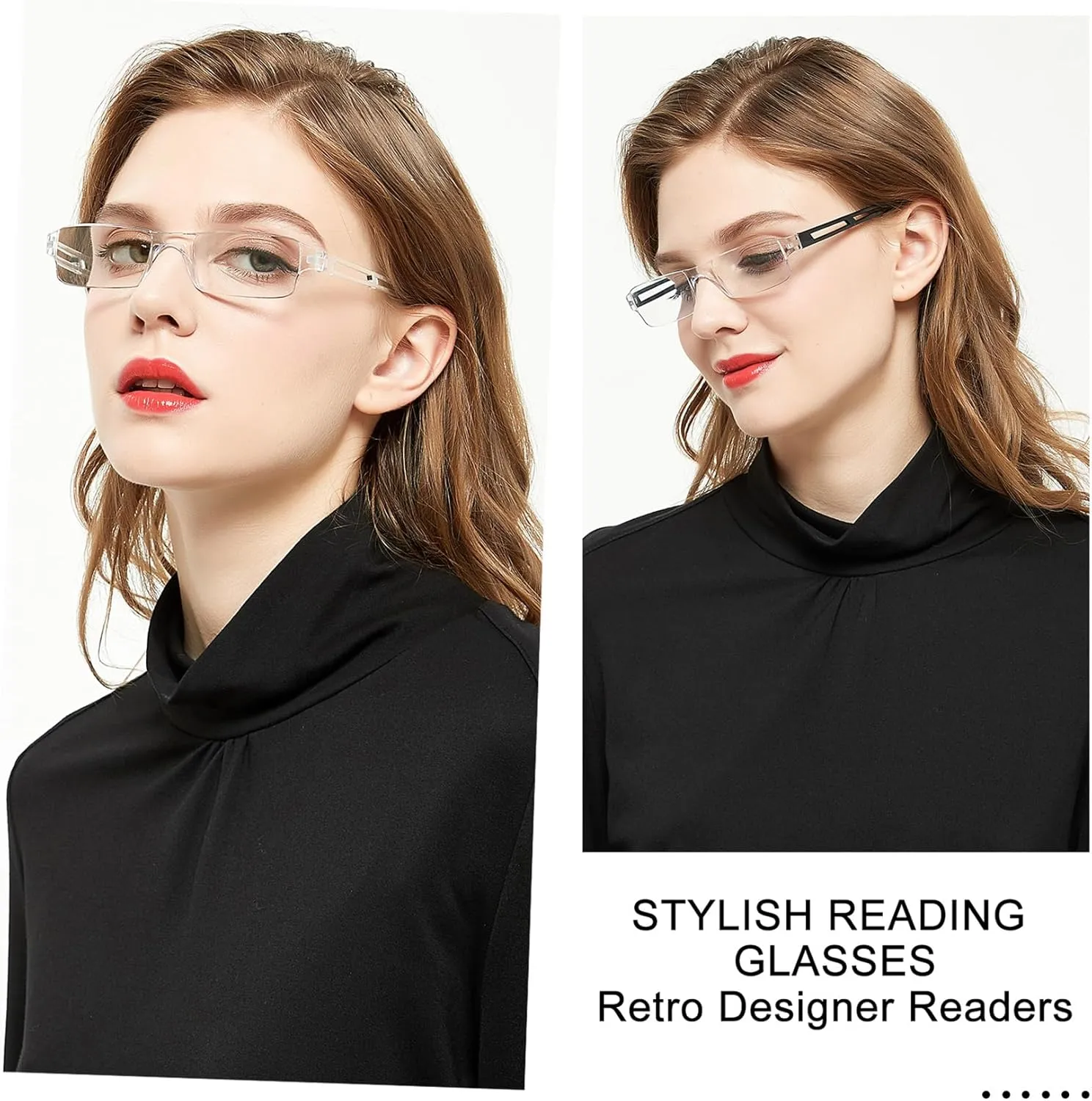 4 Pairs Reading Glasses Blue Light Blocking Glasses Computer Reading Glasses for Men Stylish Rectangle Men Eyewear Frame ( 1.00 Magnification 4 Colors
