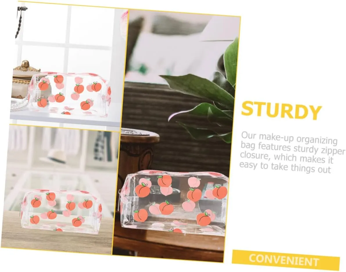 4 Pcs Transparent Cosmetic Bag Travel Makeup Bag Makeup Storage Container Girl South Korea Make up, As Shown 2x3pcs, 19x9cmx3pcs