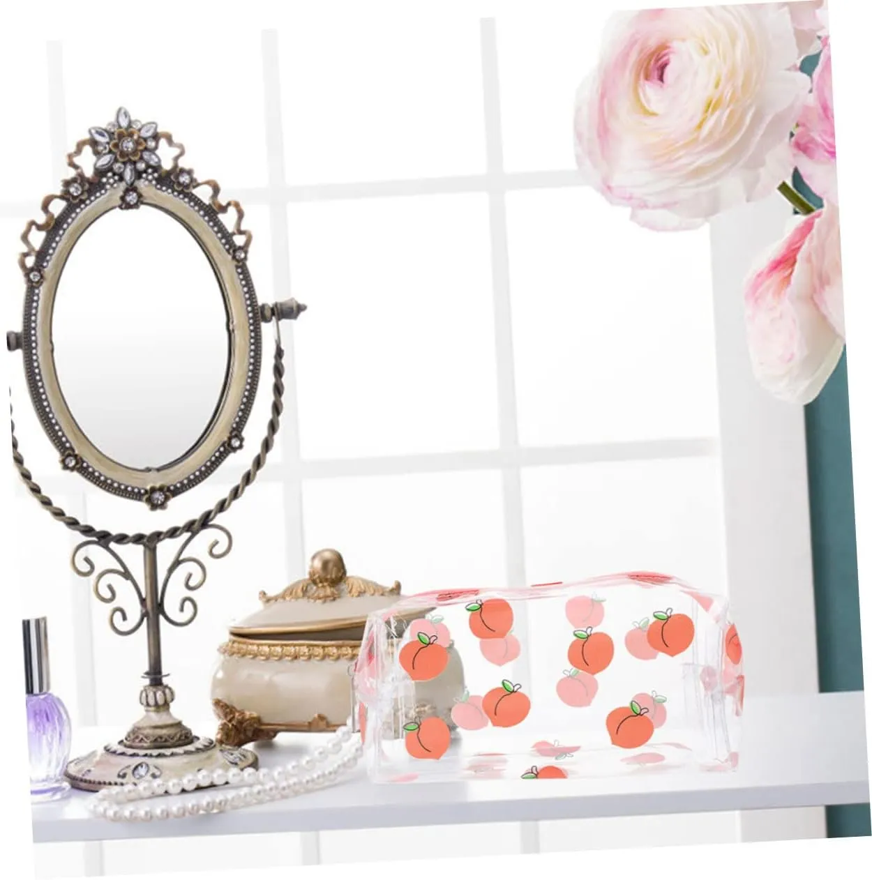 4 Pcs Transparent Cosmetic Bag Travel Makeup Bag Makeup Storage Container Girl South Korea Make up, As Shown 2x3pcs, 19x9cmx3pcs