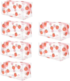4 Pcs Transparent Cosmetic Bag Travel Makeup Bag Makeup Storage Container Girl South Korea Make up, As Shown 2x3pcs, 19x9cmx3pcs