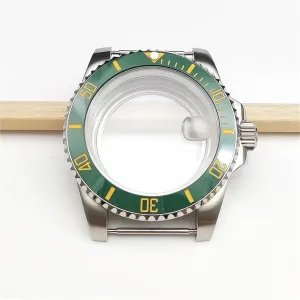 40mm Men's Watch Case Sapphire Crystal Watches Accessories Steel Case for NH35 for NH36 Movement Transparent Case Back Repair Parts XUKKJI(NO.11,Sapphire Crystal)