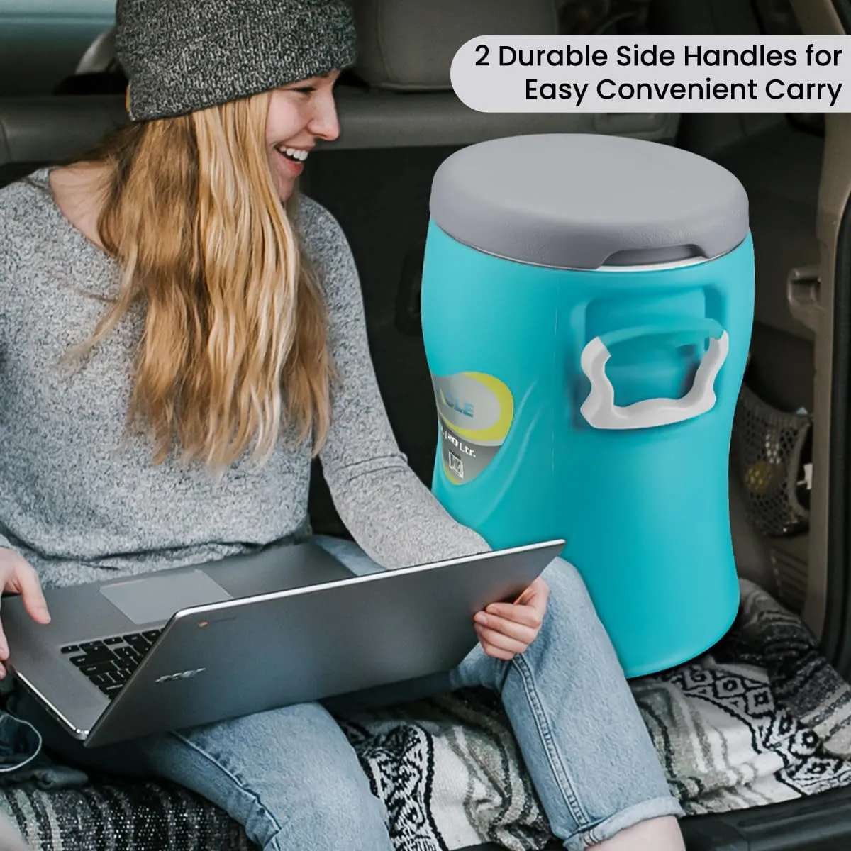 5-Gallon Water Jug and 2-Gallon Gallon Water Bottle Set – Insulated Beverage Cooler Dispenser with Pull Tap Spout – Leakproof and Portable Sports Water Jug – Ideal for Camping, Outdoor, Party, Sports