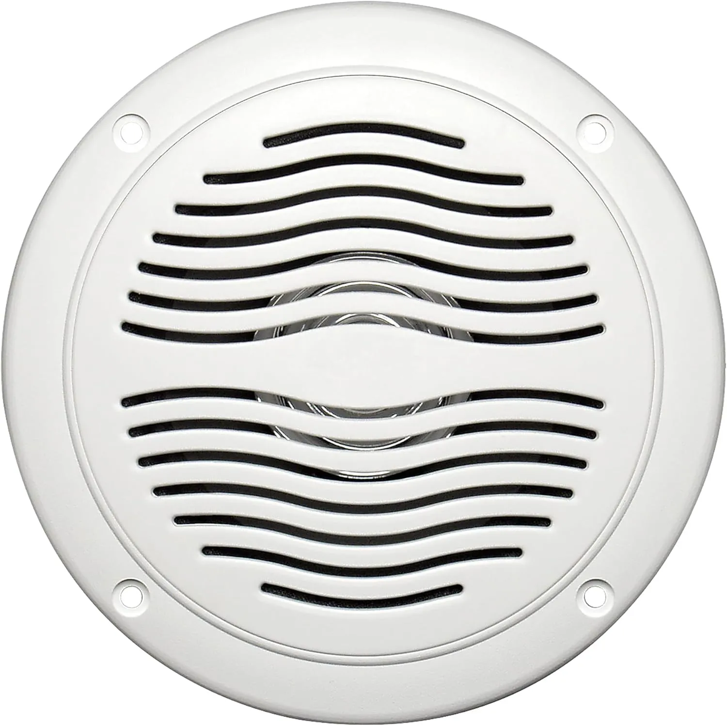 5-inch Water Resistant Outdoor Speakers, Dual Cone, 25W Peak Power, Marine and RV Compatible (White)