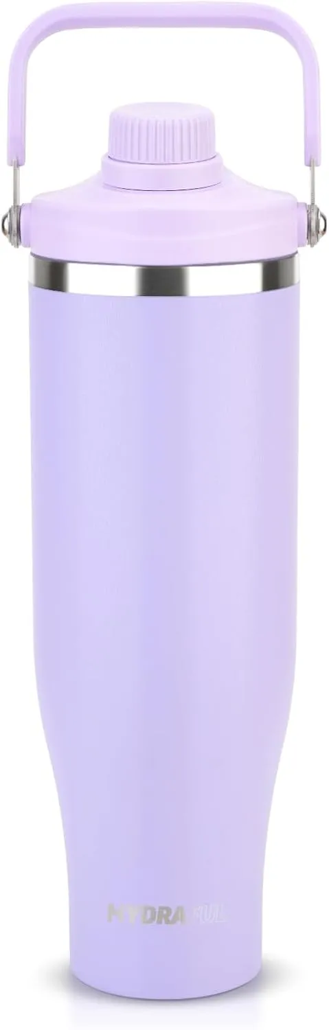 50 oz Stainless Steel Water Bottle with Spout Lid & Handle, Insulated Large Hydration Bottle for Cold & Hot Drinks, Leak-Proof Metal Tumbler for Travel, Gym, and Outdoor