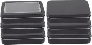 6Pcs Tinplate Playing Card Storage Box with Transparent Lid Organizer for Game Cards Compact Design for Home and Travel Use Lightweight and Sturdy Card Holder