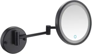 8 inch LED Light Wall Mount Vanity Makeup Mirrors Double Sided Mirror Touch Switch Magnifying Bathroom Shaving Adjustable Arms Cosmetic Mirror