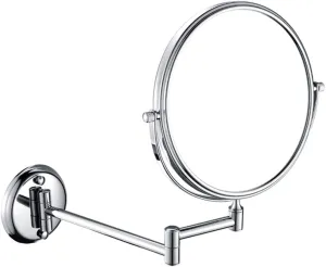 8-Inch Wall Mounted Makeup Mirror - Double-Sided Adjustable Vanity Mirror with 5X/7X Magnification Nickel Finish Swivel Design for Bathroom and Cosmetic Use Cosmetic Mirror