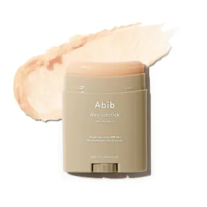 Abib Airy Sunstick Protection Bar Broad Spectrum SPF50  0.81 oz / 23 g (Semi- matte) | Korean Suncreen Stick Suncare Sunblock, No Whitecast, Protector Solar Barra, Water resistant
