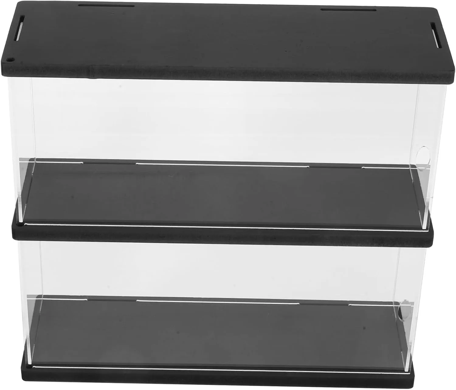 ABOOFAN Box Clear Acrylic Action Figure Display Box Double Organizer Case for Collectibles Models and Jewelry Transparent Design for Dust Protection Capacity Storage