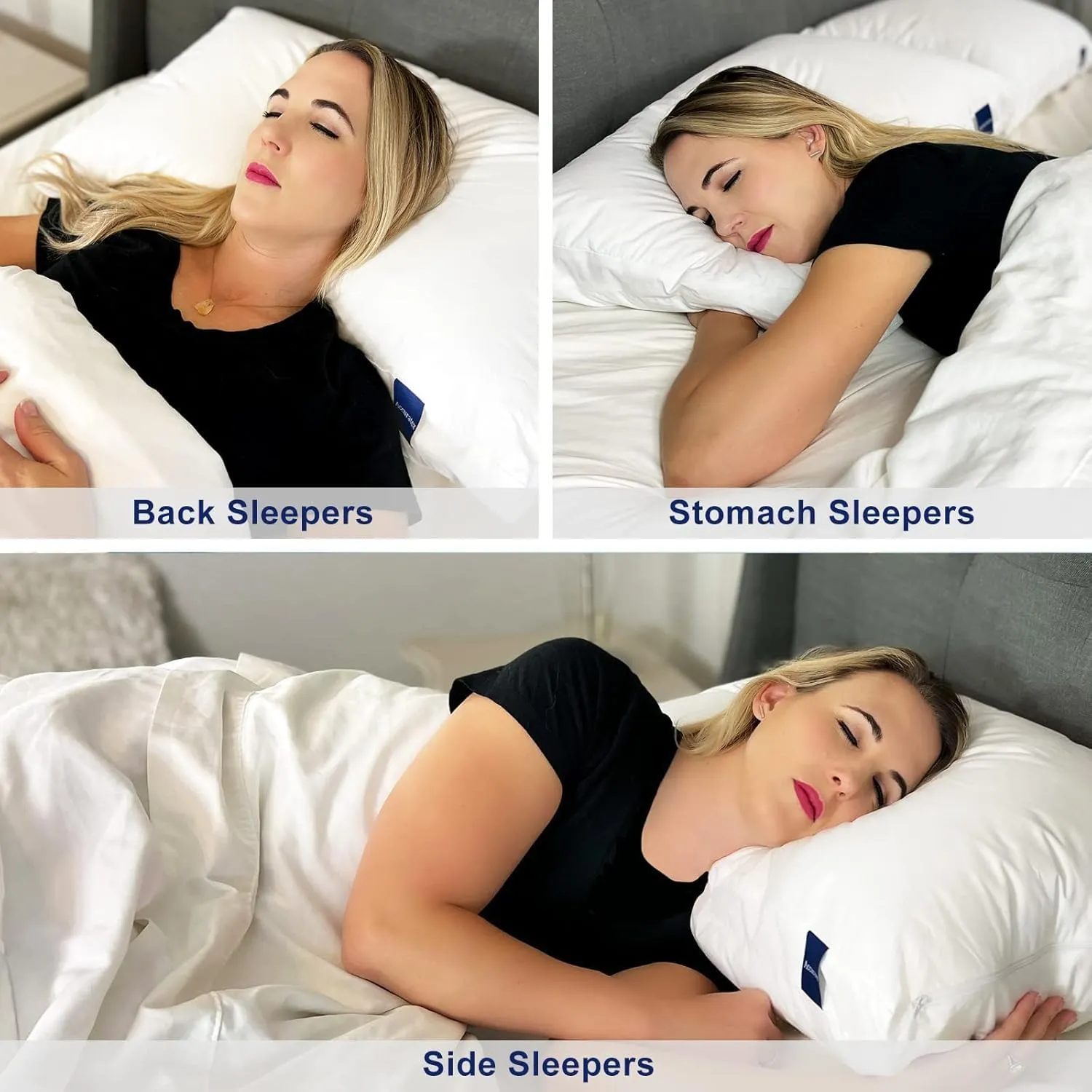 ACCURATEX Pillows Queen Size Set of 2, Hybrid Shredded Memory Foam Pillow[Adjustable Loft], Fluffy Down Alternative Fill Removable Cotton Cover, Firm Supportive Pillow for Side Back Sleepers
