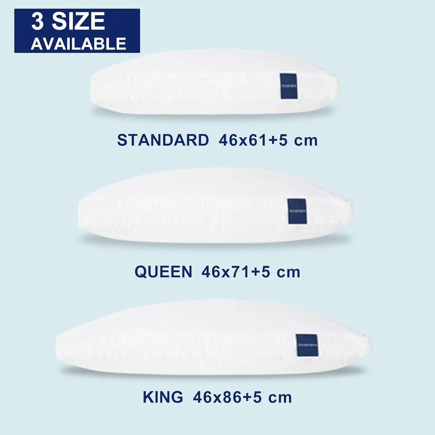 ACCURATEX Pillows Queen Size Set of 2, Hybrid Shredded Memory Foam Pillow[Adjustable Loft], Fluffy Down Alternative Fill Removable Cotton Cover, Firm Supportive Pillow for Side Back Sleepers