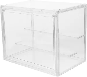 Acrylic Display Case for Miniatures Adjustable Divider Small Transparent Storage Box Figures Collectibles Dolls Organized Showcase for Collectors