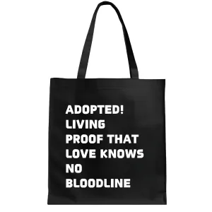 Adoption Gifts for Adoptive and Foster Parents Celebrate Adoption Day with Funny and Heartwarming Gifts Navy Black Multicolor Canvas Tote Bag